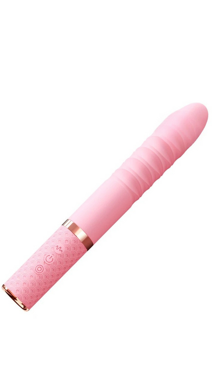 Dildo Vibrador Dama Rosa Telescópico