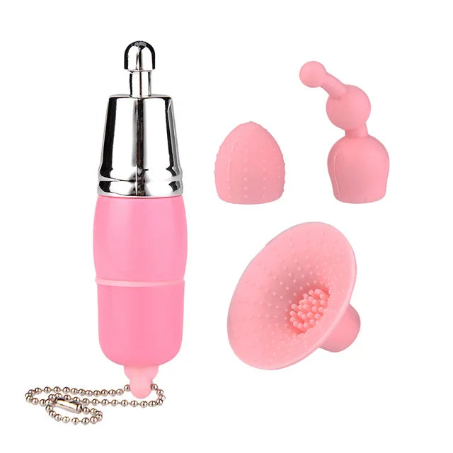 Mini Vibrador Llavero Con Cabezal viajero y Batería AAA