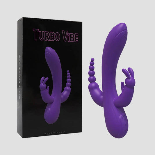 Vibrador Conejo 3 en 1 Vibración Turbo