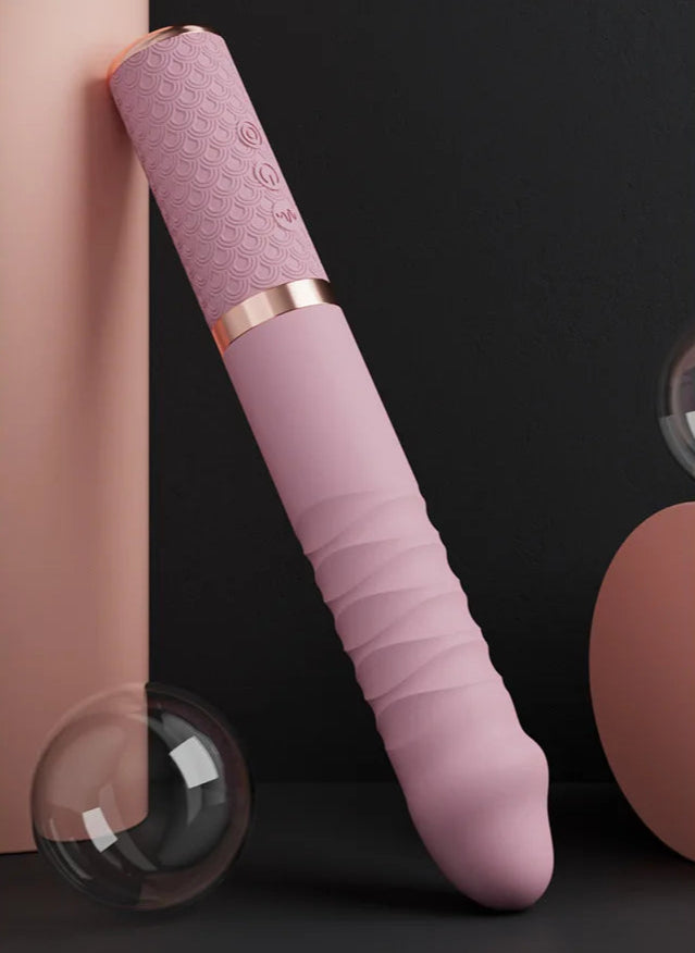 Dildo Vibrador Dama Rosa Telescópico