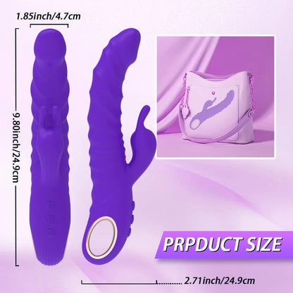 Conejo Vibrador Consolador Rugoso