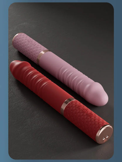 Dildo Vibrador Dama Rosa Telescópico